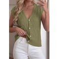 thumbnail image 7 of BTFBM Sweater Vest Women V Neck Cap Sleeve Button Down Knit Tops Spring Summer Loose Lightweight Cardigan Vests, 7 of 7