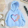 thumbnail image 2 of Curuila Kids Girls Boys Hoodies Hearts Print Long Sleeve Crew Neck Soft Pullover Casual Spring Autumn Sweatshirt Blue Size 9-10 Years, 2 of 3