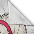 thumbnail image 3 of Ambesonne Cat Kitchen Curtains, Heart Shape Glasses Bow, 55"x39", Magenta Beige Black, 3 of 3