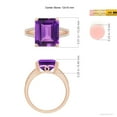 thumbnail image 5 of ANGARA Natural 5.3 ct Amethyst Split Shank Cocktail Ring with Diamonds in 14K Rose Gold for Women (Size-12x10mm) | February Birthstone, Anniversary, Jewelry Gift for Women | Natural Amethyst Ring, 5 of 9