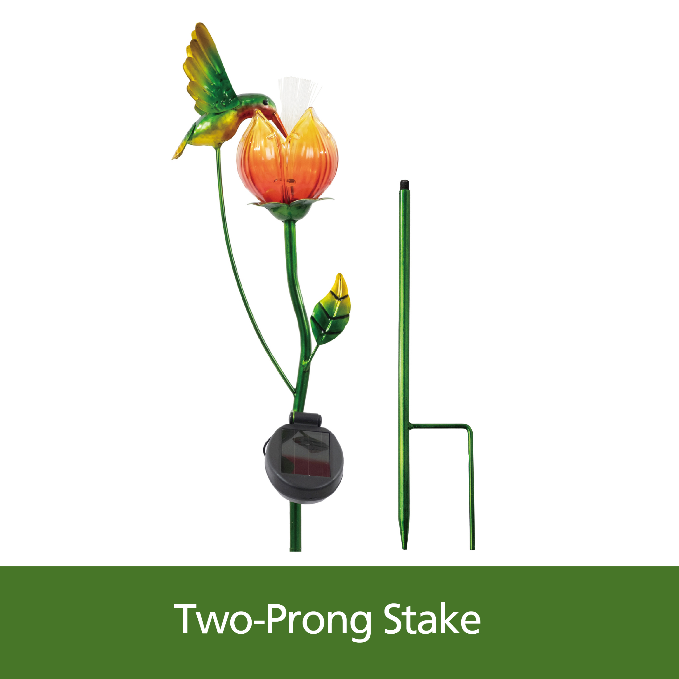 Mainstays Solar Hummingbird Garden Stake with LED Light for Outdoor Décor