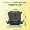 thumbnail image 6 of 8FT Springless Trampoline for Kids and Adults - Recreational Trampolines with AntiRust Coating - Bungee Cords Outdoor Trampoline for Kids - No-Gap Design Zipper System, 6 of 10