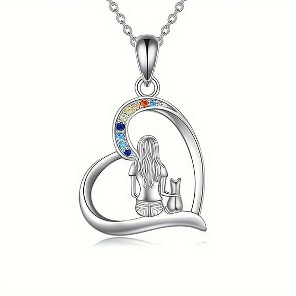 Cat Necklace Sterling Silver Jewelry for Women Cat Jewelry Gifts