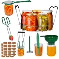 thumbnail image 1 of Tisovixo Canning Kits, Canning Supplies Boxed Set, Stainless Steel Set, Jar Lifter, Folding Rack, Tongs, Complete Multifunctional Canning Tools, Canning Kit Includes Wide Mouth Funnel for Mason Jars, 1 of 6