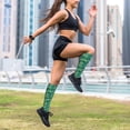 thumbnail image 6 of Lsque Jungle Leopard Pattern Sport Compression Socks for Men & Women 15-20 mmHg Knee High Nurse Pregnant Running Medical and Travel Athletic, 6 of 6