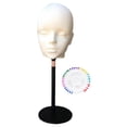 thumbnail image 3 of Zentra Bald Mannequin Head Accessories Multifunctional Cosmetology Training Wig Styling White, 3 of 10