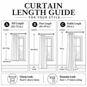 PixelForge Floral Curtain for Living Room, Linen Curtain with Leaf Pattern, Farmhouse Light Filtering Rod Pocket, 1 Panel, 59 x 86 Inches