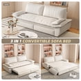 thumbnail image 4 of LLappuil 73" Pull Out Sofa Bed Queen Size, Velvet Loveseat Sofa Couch Convertible Sofa Bed for Living Room Beige, 4 of 9