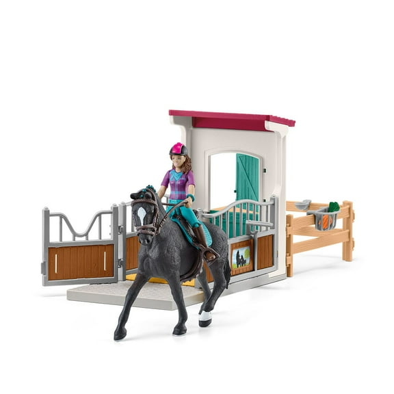 Schleich Horse Club 25 PC Lisa & Storm Horse Box Playset with Rider and Stallion Figurines