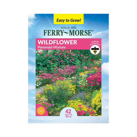 Ferry-Morse 2.8G Wildflower Perennial Mixture Perennial Flower Seeds, Full Sun