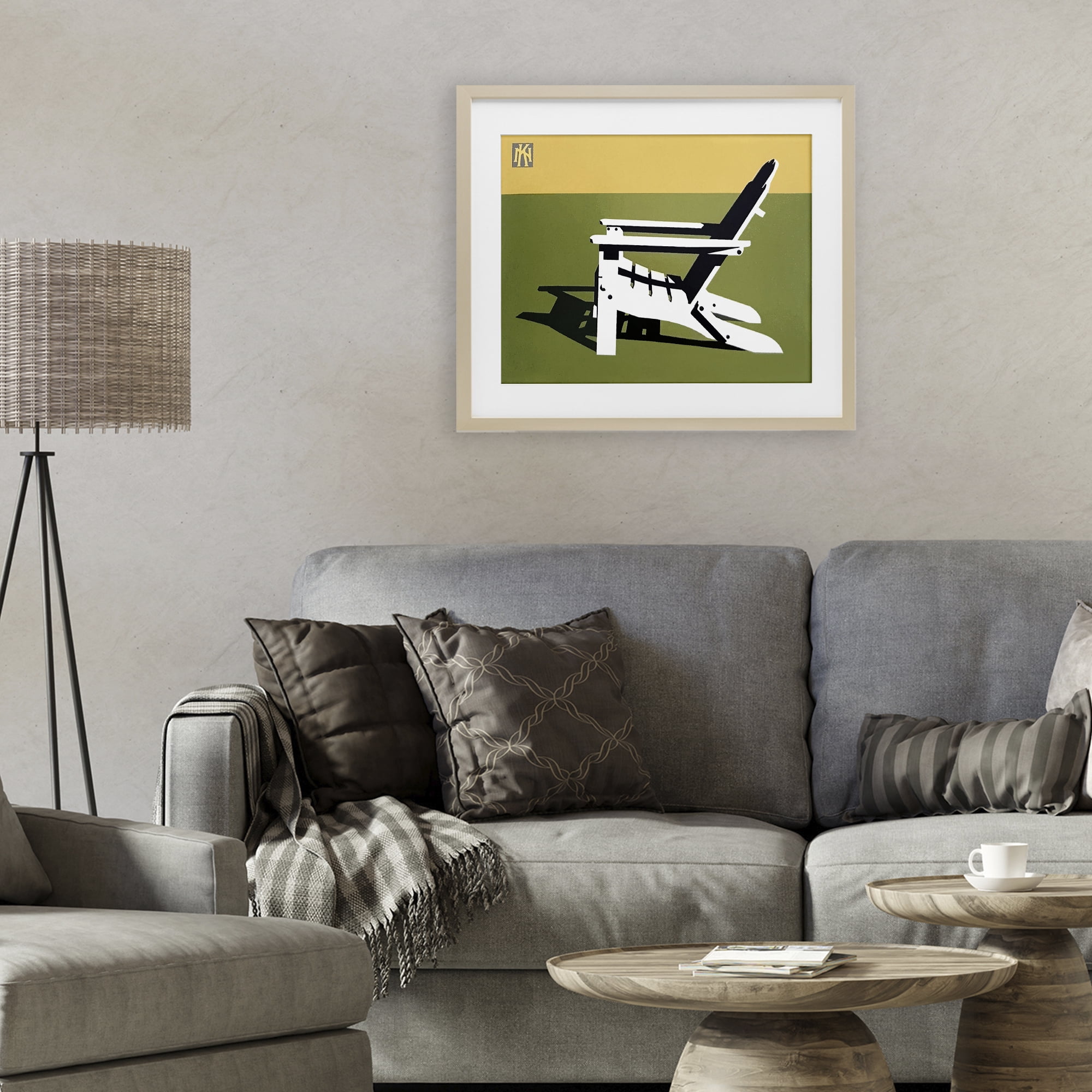 Stupell Industries Minimal Sunlit Lounge Chair Birch Framed Print Under Glass, design by Jadei Graphics