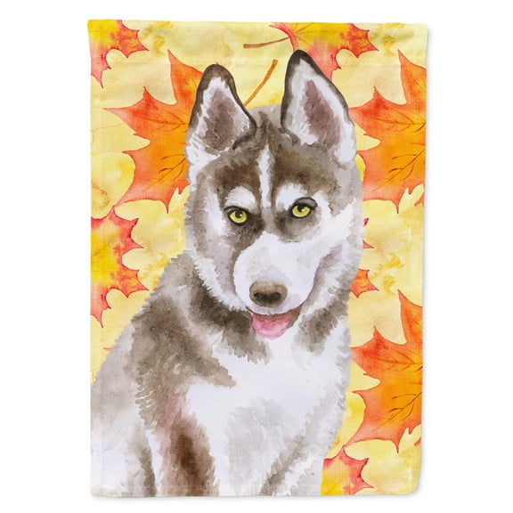 Carolines Treasures BB9957GF Siberian Husky Grey Fall Flag Garden Size  Small multicolor