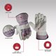 thumbnail image 2 of Guantes De Soldador Ir on H An Guantes De Soldadura Ir on H An Mangas De Goma Amarillas De Dos Capas Guantes De Soldadura De Piel De Vacuno Con Dos Dedos Completos, 2 of 6