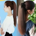 thumbnail image 3 of Happydeer Women Hairpiece Long Straight Clip in Ponytail Pony Tail Hair Extension Wig, 3 of 13