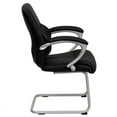 thumbnail image 4 of Leather Executive Office Guest and Reception Waiting Room Chair, Black, 4 of 5