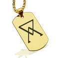 thumbnail image 1 of Stainless Steel Arsenic Alchemy Symbol Dog Tag Pendant Necklace, 1 of 3