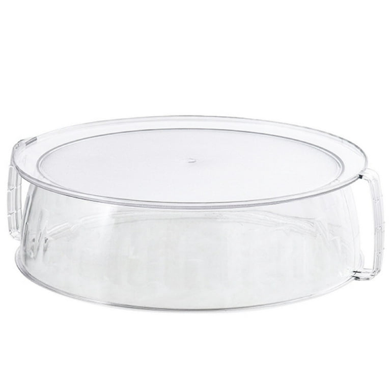 Tall Microwave Glass Plate Cover Splatter Guard Lid with Handle for Heating  Pasta Warming Leftovers - Transparent