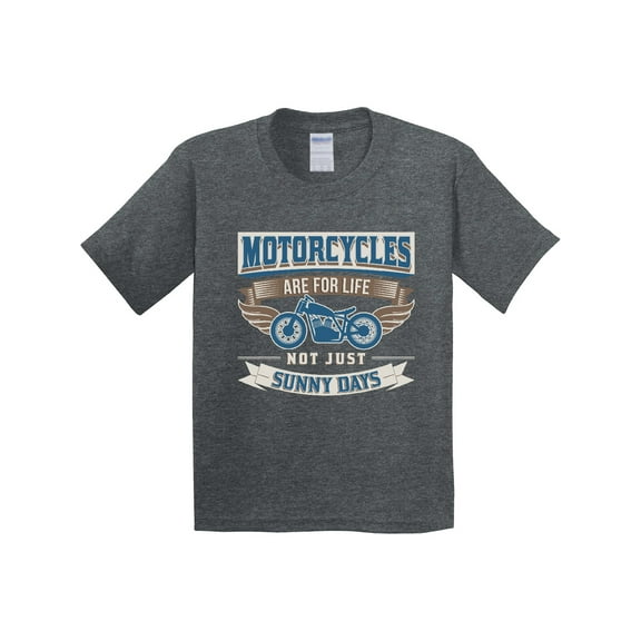 Inktastic Motorcycles Are for Life Biker Youth T-Shirt