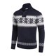 thumbnail image 5 of COOFANDY Suéter feo de Halloween para hombre, suéter de punto casual con copo de nieve, Azul (Snorkel Blue), XX-Large, 5 of 5