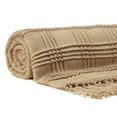 thumbnail image 3 of Chanasya Pleated Solid Plaid Acrylic Throw Blanket With Tassels - Lightweight and Super Soft Modern Woven Blanket for Couch, Home, Living Room, and Bedroom Décor (50x65 Inches) Beige, 3 of 6