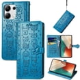 thumbnail image 1 of Funda Cartera FOXDOCK para Xiaomi Redmi Note 13 4G , Flip PU con Relieve de Gatos y Perros, Tarjetero y Soporte, 1 of 6