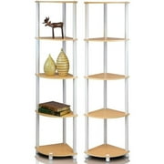 Convenience Concepts 3Tier Corner Folding Metal Corner Shelf, Black