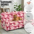 thumbnail image 5 of COEQINE Stretch Recliner Cover Universal 8 Pieces Recliner Sofa Cover Stay in Place 3 Seater Furniture Protector for Valentines Day Decor for Pets, Kids, Heart Stripes Pink Red, 5 of 8
