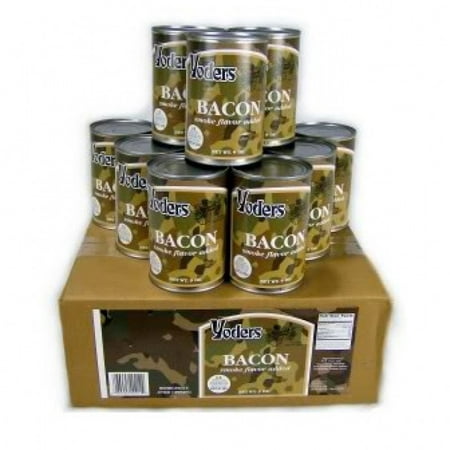 Yoders 12 Can Box Fully Cooked Bacon, 9 Ounce (Yoders Canned Bacon Best Price)