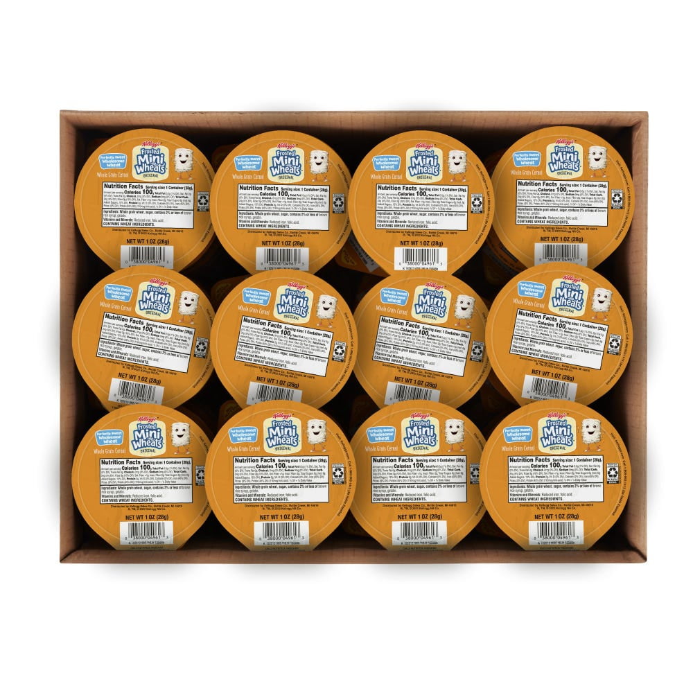 Frosted Mini-Wheats Bite Size Cereal, 1-Ounce Bowls (Pack of 96)
