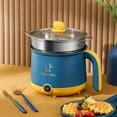 thumbnail image 4 of Stainless Steel Mini Electric Steam Cooker Non-stick Cooking Pan With Steel Steamer - 1.8 Liters, Multicolor, 600w Inner | Double Layered Body - 2 Power Setting Multi Cook Hot Pot For Pasta, 4 of 5