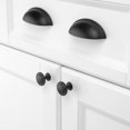 thumbnail image 5 of KOOFIZO Pomo redondo escalonado para gabinete – Tirador negro (diámetro 31 mm/1,2 pulgadas), paquete de 10 para puerta de armario de cocina, dormitorio, aparador, cajón, baño, armario, 5 of 5