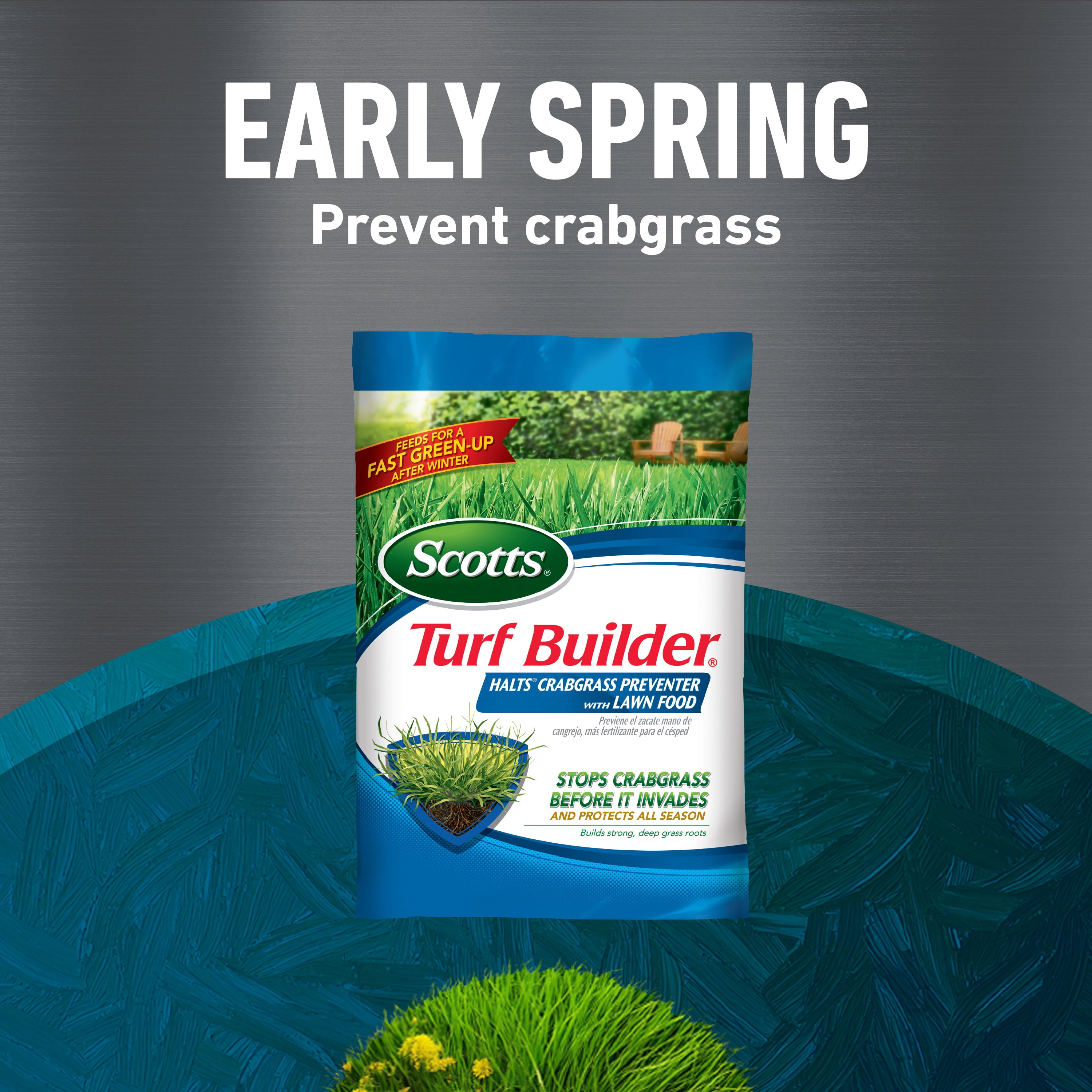 Scotts Turf Builder Halts Crabgrass Preventer, Weed & Feed5, SummerGuard and WinterGuard, 4 Bag Bundle, Large Lawns