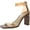 Brown, variant on INC Womens Pink Studded Transparent Ankle Strap Cushioned Makenna Square Toe Block Heel Zip-Up Dress Heeled Sandal 9.5 M