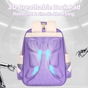 Lvelia School Bag Backpacks for Girls,Lightweight School Backpack for Kids Teens,Waterproof Student Shoulder Bookbag for Elementary Middle School,Purple