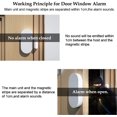 thumbnail image 2 of 1 Uds alarma de puerta y ventana sensor inalámbrico magnético con 1 control remoto para sistema de seguridad del hogar seguridad infantil detectores antirrobo 130dB, 2 of 5