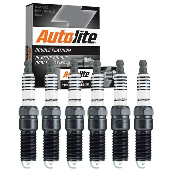 6 pc Autolite Double Platinum Spark Plugs compatible with Buick Enclave 2008-2019