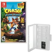 Crash Bandicoot, Activison With Hard Shell 12 Game Caddy for Nintendo Switch