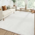 thumbnail image 2 of HOMERRY 5ft x 8ft Shaggy Area Rugs for Bedroom Living Room Fluffy Rug Plush Decorative Rug for Indoor Home Floor Carpet, White, 2 of 7