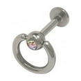 thumbnail image 3 of Door Knocker 14G Labret Monroe with CZ Gem - 6 Colors Available, 3 of 11
