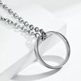 thumbnail image 3 of 4mm Stainless Steel Men Womens Bands Silver Smooth Chain Necklace Ring Size 6-11, 3 of 7