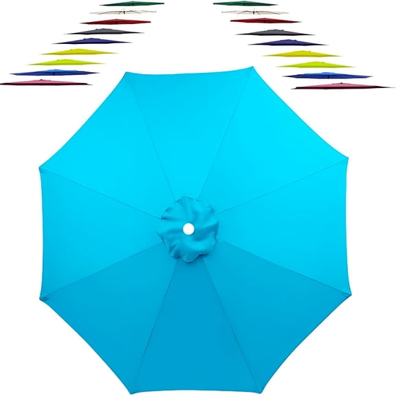 LAMIRO Umbrella Replacement Canopy,6.5ft/7.5ft/9ft/10ft Outdoor Patio Umbrella Replacement Cover,6 Rib 8 Rib Parasol Replacement Cloth,for Garden Yard Deck