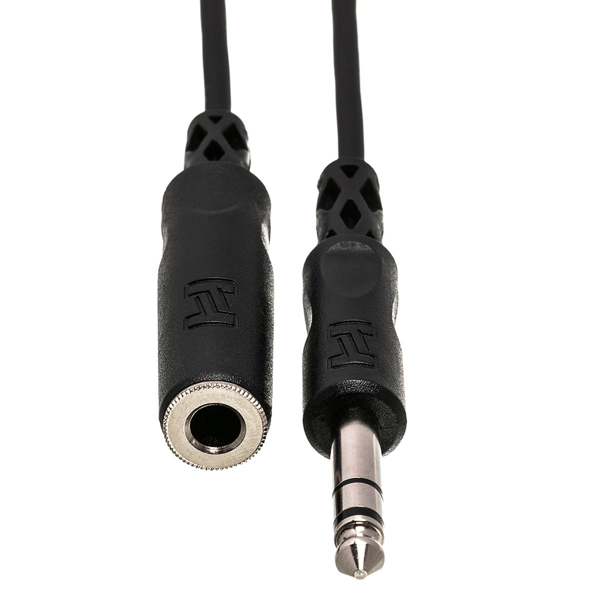 Hosa Technology 2x Stereo 1/4" Female Phone to 1/4" Male Phone TRS Headphone Extension Cable, 25'