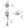 thumbnail image 6 of Design House 753897 Sussex Handleset with Springdale Lever Interior and Single Cylinder Deadbolt Satin Nickel, 6 of 15