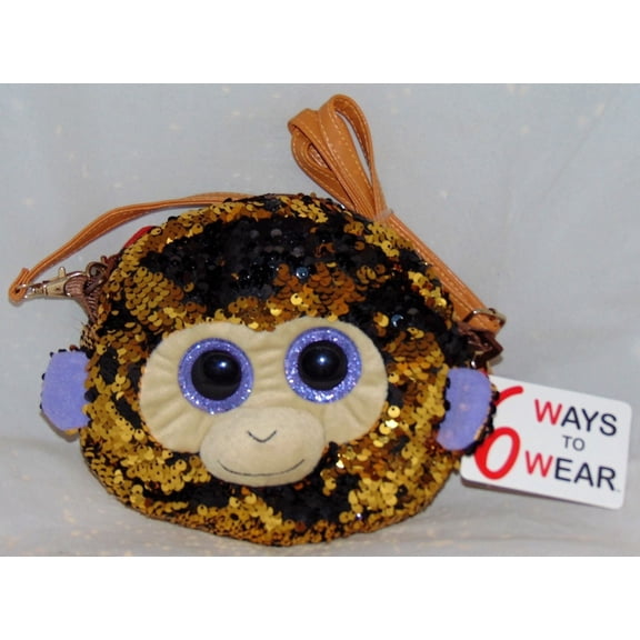 Ty Fashion - Coconut the Monkey  – Glitter Eyes  – 6 Ways to Wear  - Stuffed Animal