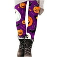 thumbnail image 2 of Wowcloth Women's Brushed Christmas Halloween Ankle Length Seasonal Printed Leggings S-XL, 2 of 7