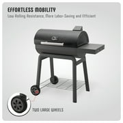 Feasto BBQ Charcoal Grill with Side Table, 30-In Heavy Duty Outdoor BBQ Grill with 647 Sq. In Cooking Area
