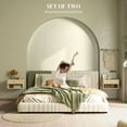 thumbnail image 4 of HOMCOM Floating Nightstand Set of 2, Bedside Table w/ Drawer and Open Shelf, 4 of 10