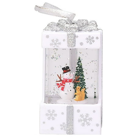 

Hanyhapt Party Light-Up Decorationchristmas Snow with Music Battery Powered Lighting Rotating Flash Water Christmas Home Decor Snowman 5Ml (White)