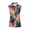 Tropical Floral Print, variant on HUIACONG Workout Tank Tops with 250 Years American Spirit, Ladies Golf Shirt for Patriotic Events and Casual Summer Wear