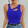 thumbnail image 4 of Hvyesh Womens Summer Cutout Tank Tops Sleeveless Shirts Ribbed Tanks Slim Fitted Y2K Sexy Basic Tee Shirt, 4 of 4